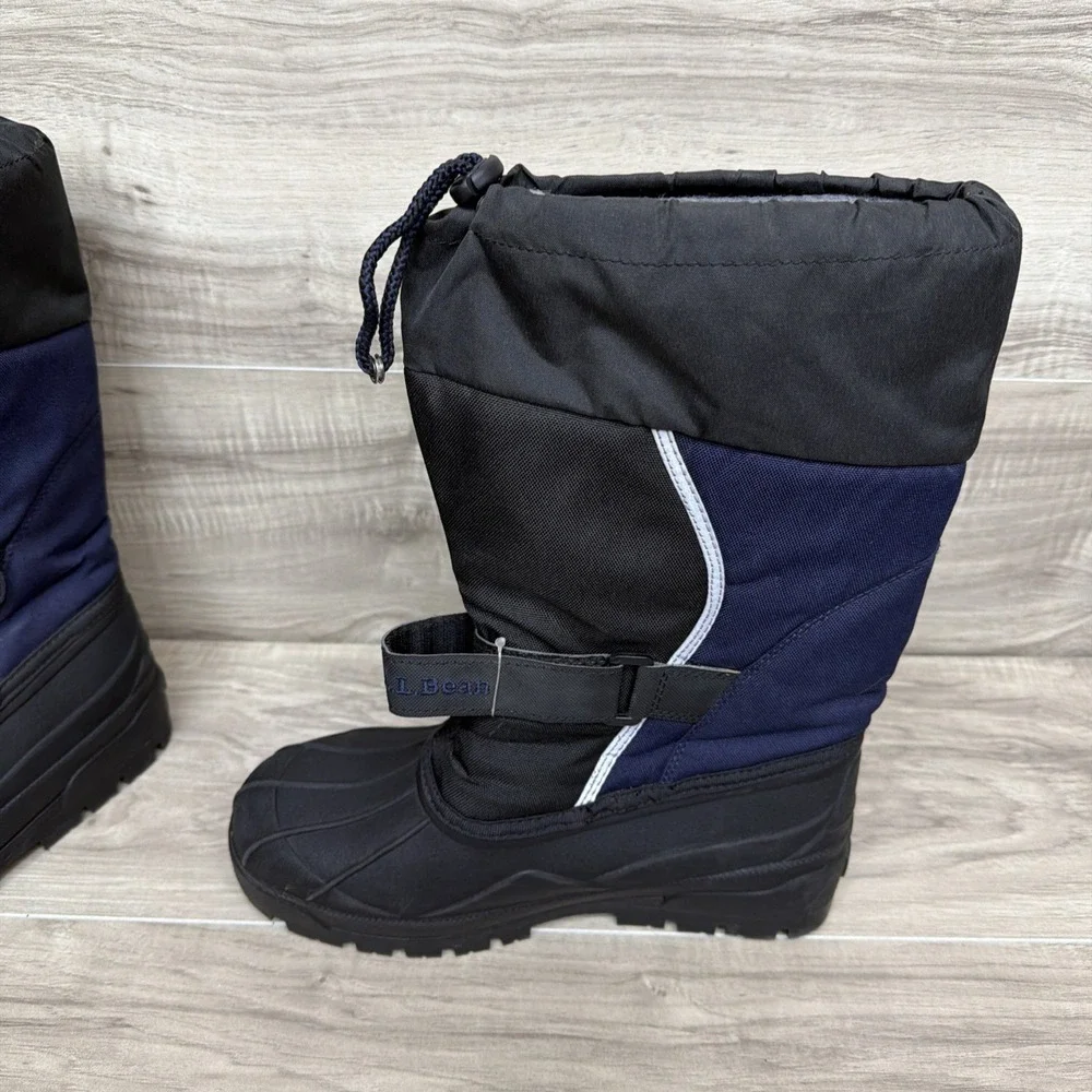 LL Bean Northwoods‎ Snow Boots Boys Youth Size 7 Felt Lined Waterproof Blue